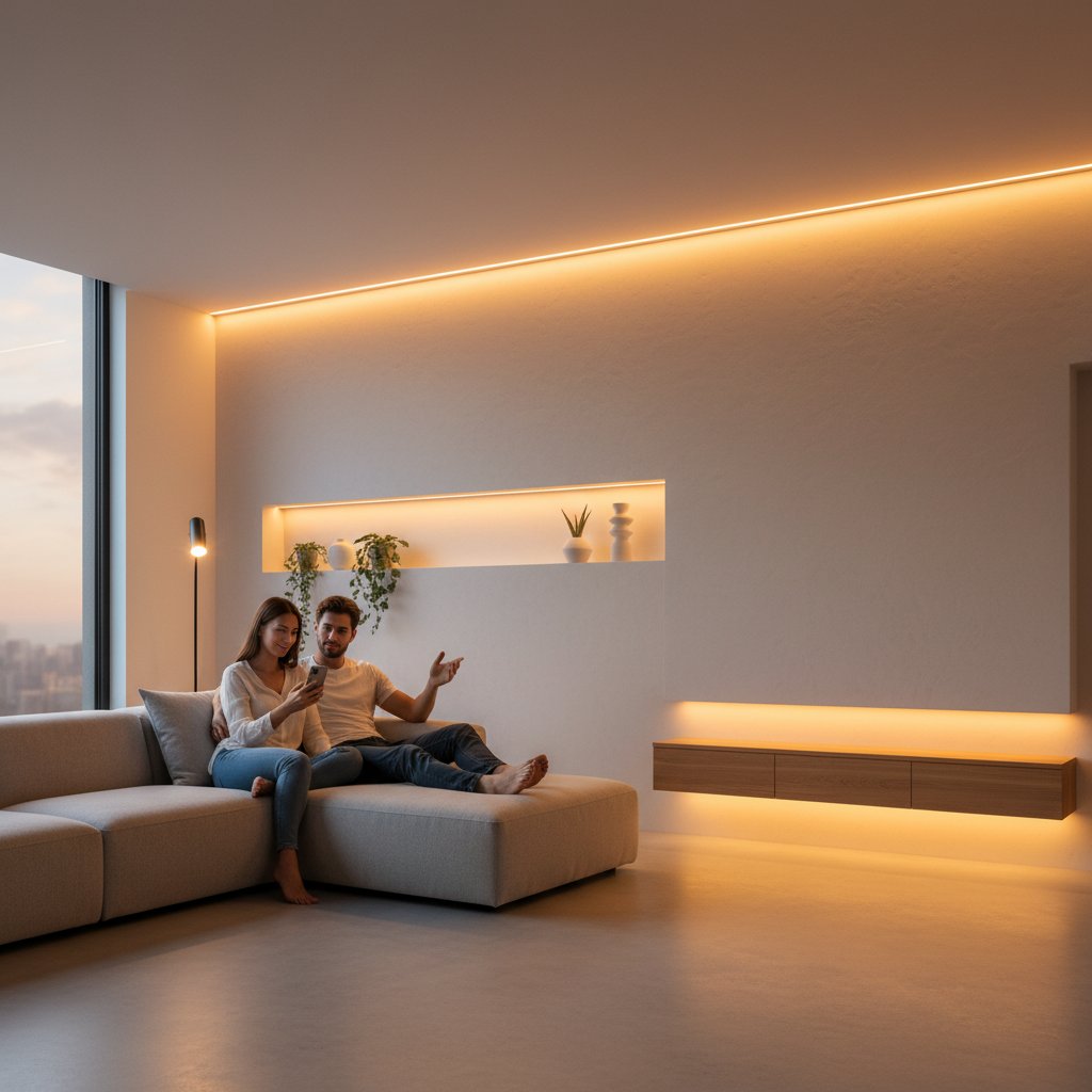 Smart LED Strips for Ambient Room Lighting